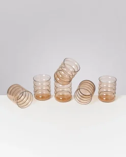 Cheap Motel a Miio Joia -Set Of 6 Glasses Large Bubble bronze