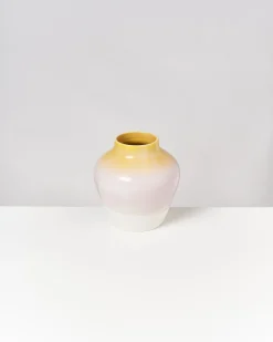 New Motel a Miio Madalin Vase - Yellow Rose Speckled yellow speckled with pink