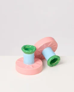 Cheap Motel a Miio X Isis-Maria Brisa Candleholder Pink Blue rosa blau