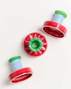 Fashion Motel a Miio X Isis-Maria Brisa Candleholder Red Blue rot blau