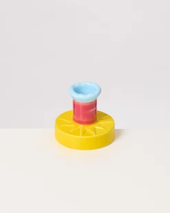 Hot Motel a Miio X Isis-Maria Brisa Candleholder Yellow Red gelb rot