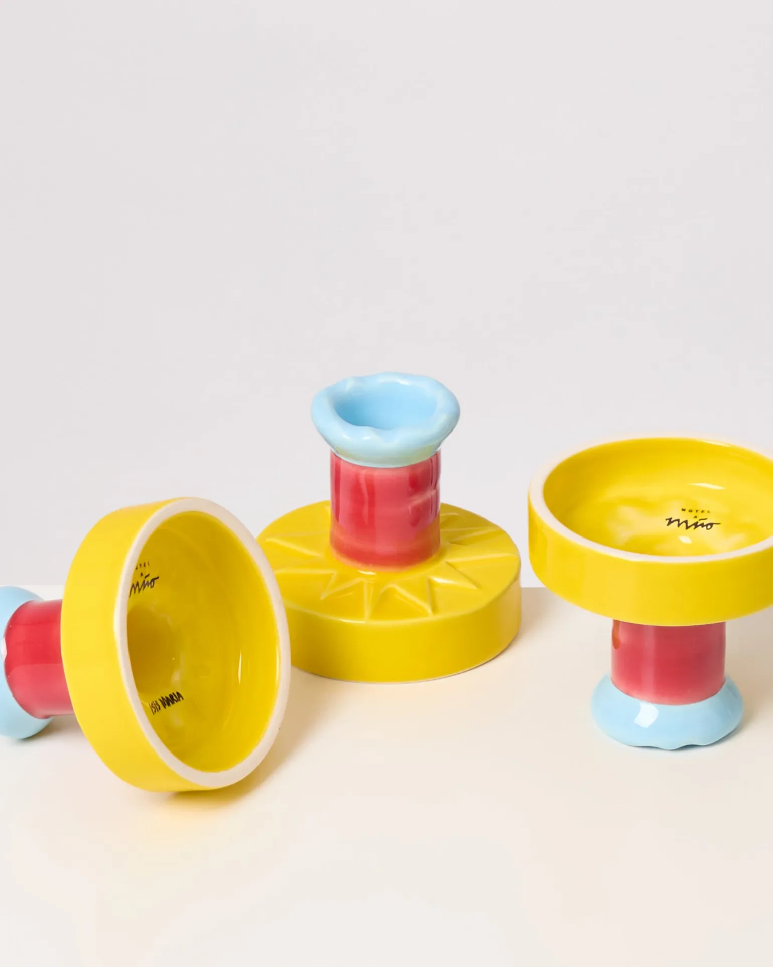 Hot Motel a Miio X Isis-Maria Brisa Candleholder Yellow Red gelb rot