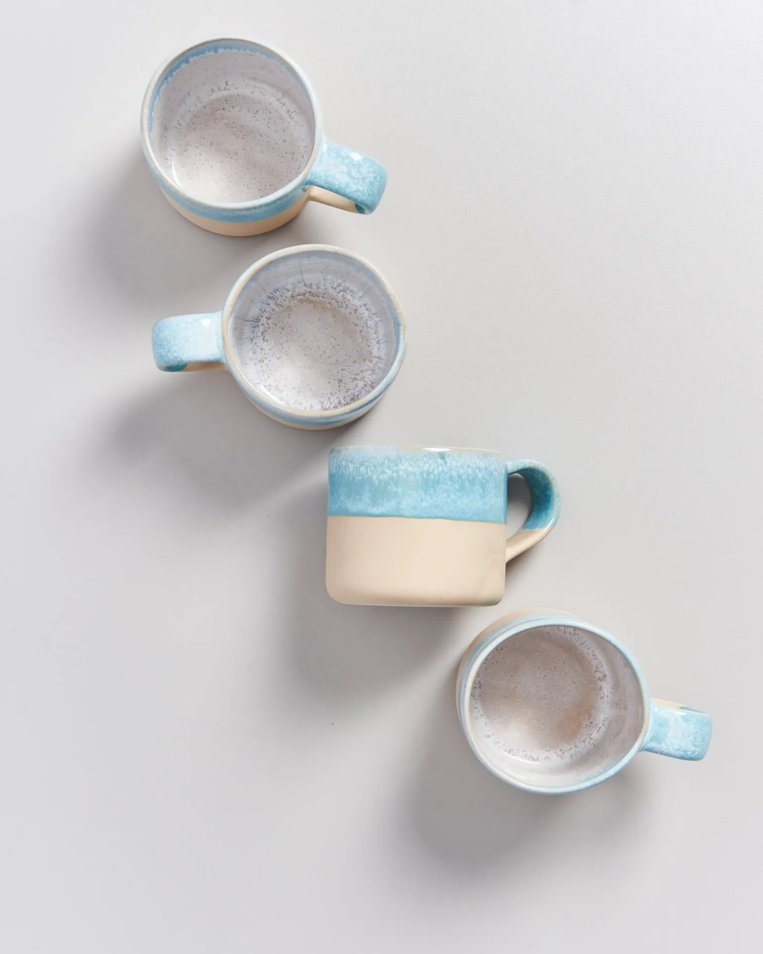 Shop Motel a Miio Nódoa - Set Of 4 Mugs blue dipped