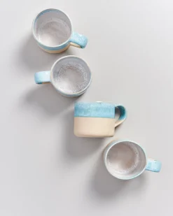 Shop Motel a Miio Nódoa - Set Of 4 Mugs blue dipped