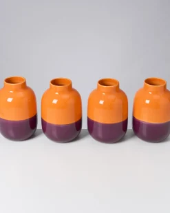 New Motel a Miio Nuno Vase M Orange Darklilac orange dunkellila