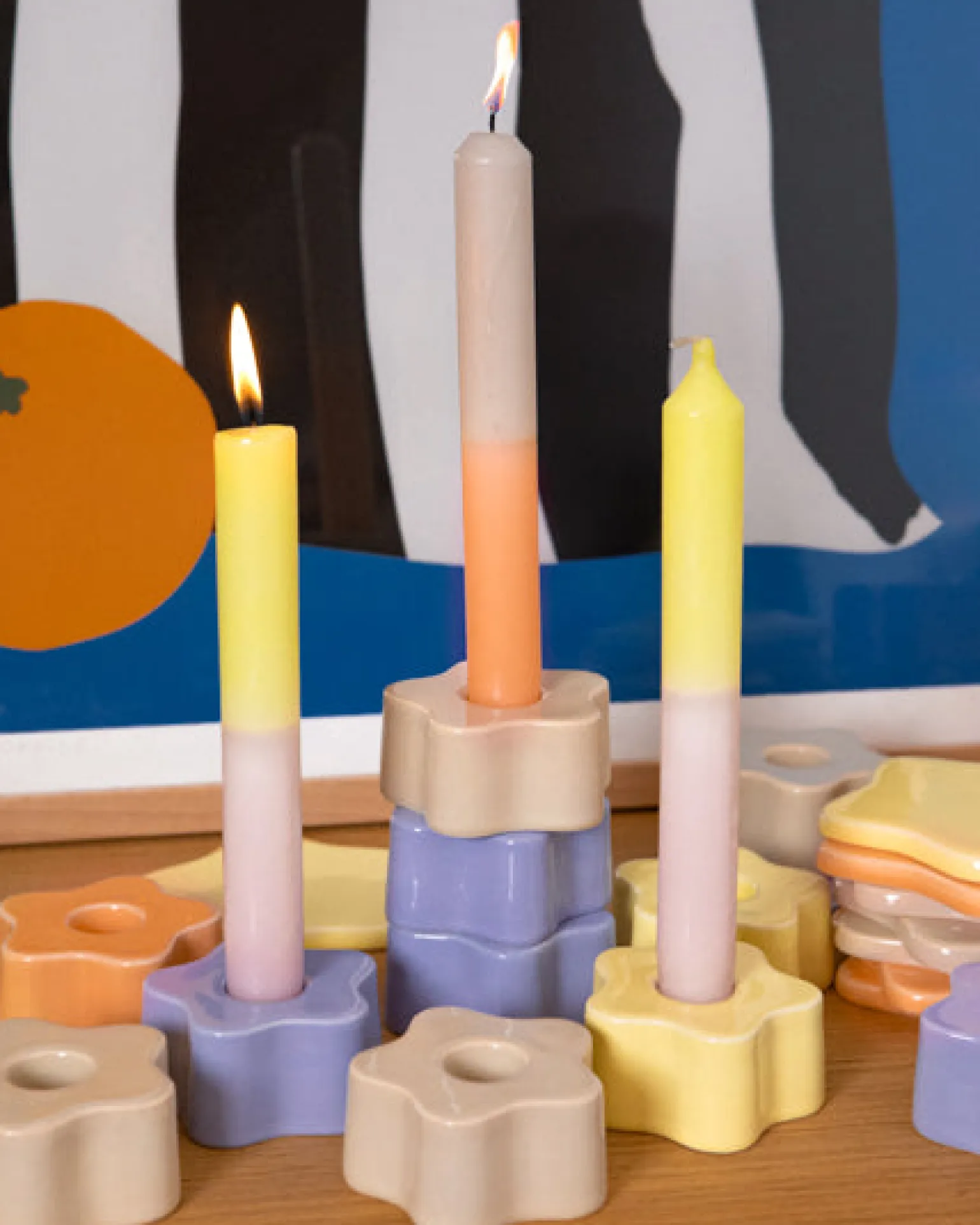 Hot Motel a Miio Seia - Candle Holder beige