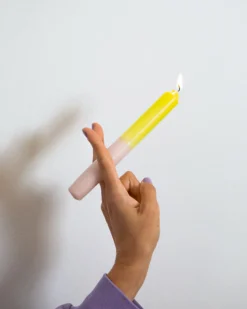 Fashion Motel a Miio Seia - Set Of 2 Stick Candles Dip Dye Pink Lime rosa lime