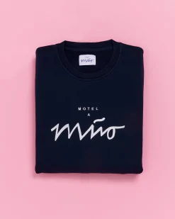 Cheap Motel a Miio Sweatshirt Men Navy White navy weiß