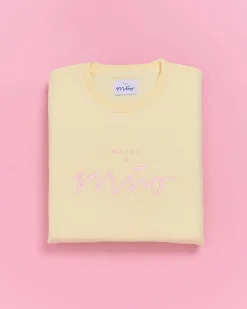 Fashion Motel a Miio Sweatshirt Men Rose Yellow gelb rosé